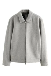 Next Steppmantel Harrington-Jacke Grau/Hellgrau