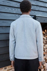 Next Steppmantel Harrington-Jacke Grau/Hellgrau
