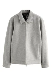 Steppmantel Weiche, wattierte Harrington-Jacke mit Wollanteil (1-tlg)