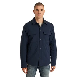 CHASIN' Henleyshirt Zaine Quilted Shirt, blau