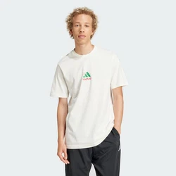 ADIDAS SPORTSWEAR Funktionsshirt Lounge Pizza Graphic Weiß/Hellblau/Creme/Beige/Khaki/Rot