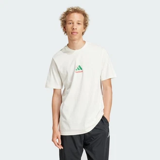ADIDAS SPORTSWEAR Funktionsshirt Lounge Pizza Graphic Weiß/Hellblau/Creme/Beige/Khaki/Rot