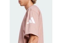 adidas Sportswear Poloshirt ESSENTIALS LOOSE FIT 3 BAR LOGO Braun/Rosa/Beige