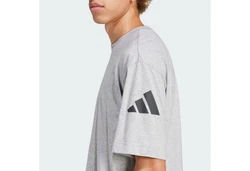 adidas Sportswear Poloshirt ESSENTIALS LOOSE FIT 3 BAR LOGO Hellgrau/Grau