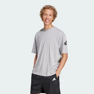 adidas Sportswear Poloshirt ESSENTIALS LOOSE FIT 3 BAR LOGO Hellgrau/Grau