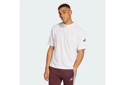 adidas Sportswear Poloshirt ESSENTIALS LOOSE FIT 3 BAR LOGO Weiß/Bordeaux/Dunkelrot