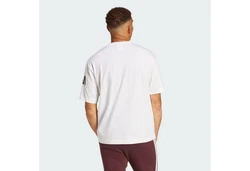 adidas Sportswear Poloshirt ESSENTIALS LOOSE FIT 3 BAR LOGO Weiß/Bordeaux/Dunkelrot