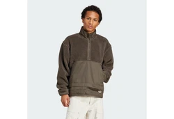adidas Originals Fleecejacke PREMIUM ESSENTIALS FLEECE SWEATSHIRT Khaki/Dunkelgrün/Braun/Grau/Hellgrau