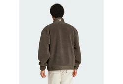 adidas Originals Fleecejacke PREMIUM ESSENTIALS FLEECE SWEATSHIRT Khaki/Dunkelgrün/Braun/Grau/Hellgrau