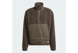 adidas Originals Fleecejacke PREMIUM ESSENTIALS FLEECE SWEATSHIRT Khaki/Dunkelgrün/Braun/Grau/Hellgrau