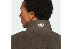 adidas Originals Fleecejacke PREMIUM ESSENTIALS FLEECE SWEATSHIRT Khaki/Dunkelgrün/Braun/Grau/Hellgrau