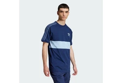 adidas Originals Poloshirt 3-Streifen Panel T-Shirt Dunkelblau/Blau