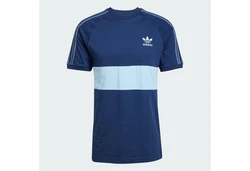 adidas Originals Poloshirt 3-Streifen Panel T-Shirt Dunkelblau/Blau