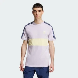 adidas Originals Poloshirt 3-Streifen Panel T-Shirt Lila