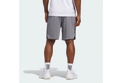 adidas Performance Sweatshorts LEGENDS 3-STREIFEN BASKETBALL SHORTS Hellgrau/Grau