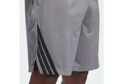 adidas Performance Sweatshorts LEGENDS 3-STREIFEN BASKETBALL SHORTS Hellgrau/Grau