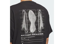 adidas Originals T-Shirt ANTHONY EDWARDS SEASONAL GRAPHIC Schwarz/Grau/Dunkelgrau