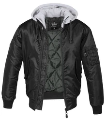 Brandit MA1 Sweat Hooded Jacket Grau/Schwarz/Dunkelgrün/Dunkelgrau