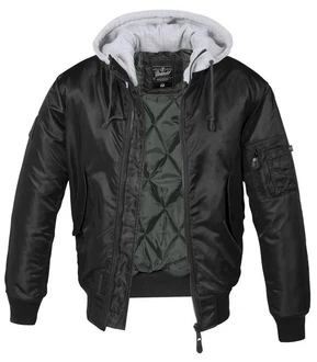 Brandit MA1 Sweat Hooded Jacket Grau/Schwarz/Dunkelgrün/Dunkelgrau
