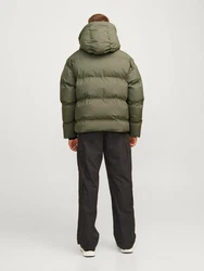 Jack & Jones JcoAlpha Puffer mit Kapuze Langarmhemd und Steppjacke 