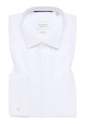 Eterna Hemd Weiß/Braun/Creme/Dunkelrot