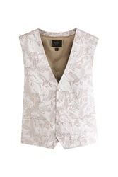 Next Frackweste Regular Fit Weste für besondere Anlässe Weiß/Khaki/Beige/Rosa/Creme/Gold