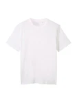 TOM TAILOR Kurzarmshirt T-Shirt mit Piqu Struktur Weiß