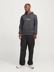Jack & Jones Pullover Jcolima dunkelgrau/weiß