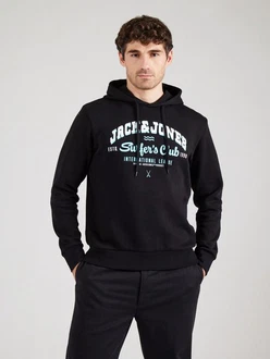 Jack & Jones Kapuzensweatshirt JJELOGO SWEAT HOOD 2 Grün/Schwarz/Blau/Hellblau Jack & Jones Kapuzensweatshirt JJELOGO SWEAT HOOD 2 Grün/Schwarz/Blau/Hellblau