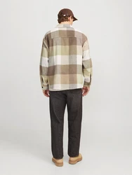 Jack & Jones Langarmshirt Hemd creme/schoko/hellgrau/offwhite