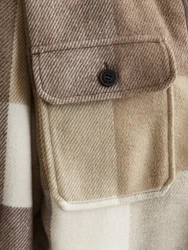 Jack & Jones Langarmshirt Hemd creme/schoko/hellgrau/offwhite