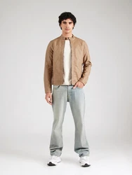 Jack & Jones Bikerjacke JJEWarner (1-St) Braun/Beige