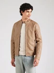 Jack & Jones Bikerjacke JJEWarner (1-St) Braun/Beige