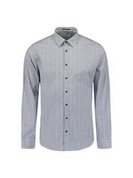 NO EXCESS Langarmhemd Grau/Blau/Dunkelblau/Bordeaux