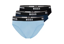 BOSS Slip mit Logo Webbund (3er-Pack) Dunkelblau/Blau/Braun
