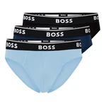 BOSS Slip mit Logo Webbund (3er-Pack) Dunkelblau/Blau/Braun