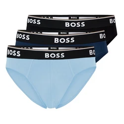 BOSS Slip mit Logo Webbund (3er-Pack) Dunkelblau/Blau/Braun