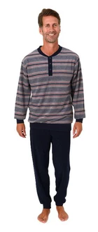 Normann Pyjama Herren Frottee Schlafanzug