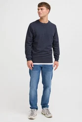 !Solid Sweatshirt Rundhalspullover SDCHAD Sweater Dunkelblau/Blau