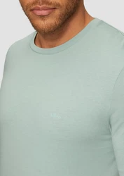 s.Oliver Kurzarmshirt T-Shirt Logo Grün/Hellgrün/Hellblau