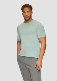 Kurzarmshirt T-Shirt aus reiner Baumwolle Logo