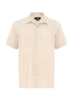 Antioch Blusenshirt Marco Regular Fit Beige/Weiß/Khaki/Braun