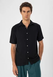 Antioch Blusenshirt Marco Regular Fit Dunkelblau/Schwarz