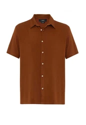 Antioch Blusenshirt Marco Regular Fit Braun/Orange/Beige/Dunkelbraun
