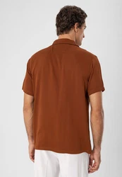 Antioch Blusenshirt Marco Regular Fit Braun/Orange/Beige/Dunkelbraun