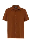 Antioch Blusenshirt Marco Regular Fit Braun/Orange/Beige/Dunkelbraun