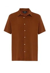 Antioch Blusenshirt Marco Regular Fit Braun/Orange/Beige/Dunkelbraun