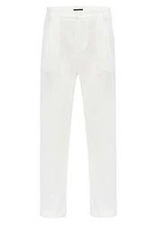 Antioch Strandhose Ottawa High Waist Pleated Oversize Weiß/Creme/Khaki/Beige