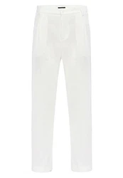 Antioch Strandhose Ottawa High Waist Pleated Oversize Weiß/Creme/Khaki/Beige
