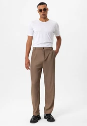 Antioch Strandhose Ottawa High Waist Pleated Oversize Khaki/Beige/Braun